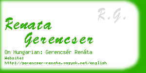 renata gerencser business card