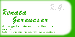 renata gerencser business card
